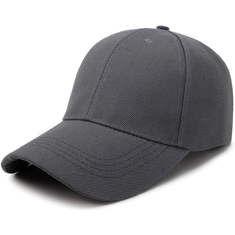 Women's Minimalist Solid Color Printing Curved Eaves Baseball Cap