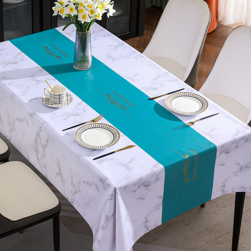 Marble tablecloth waterproof and oil-proof 