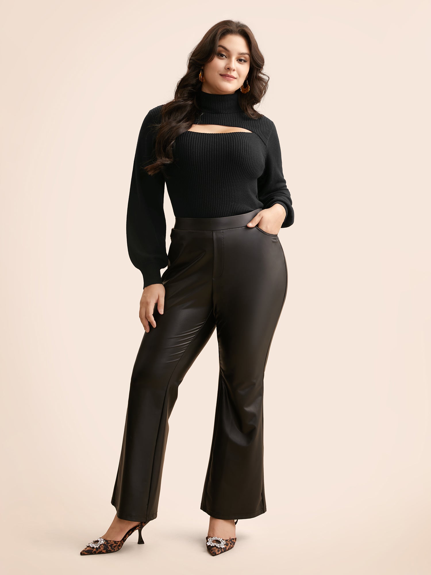 Supersoft Essentials Turtleneck Cut Out Pullover