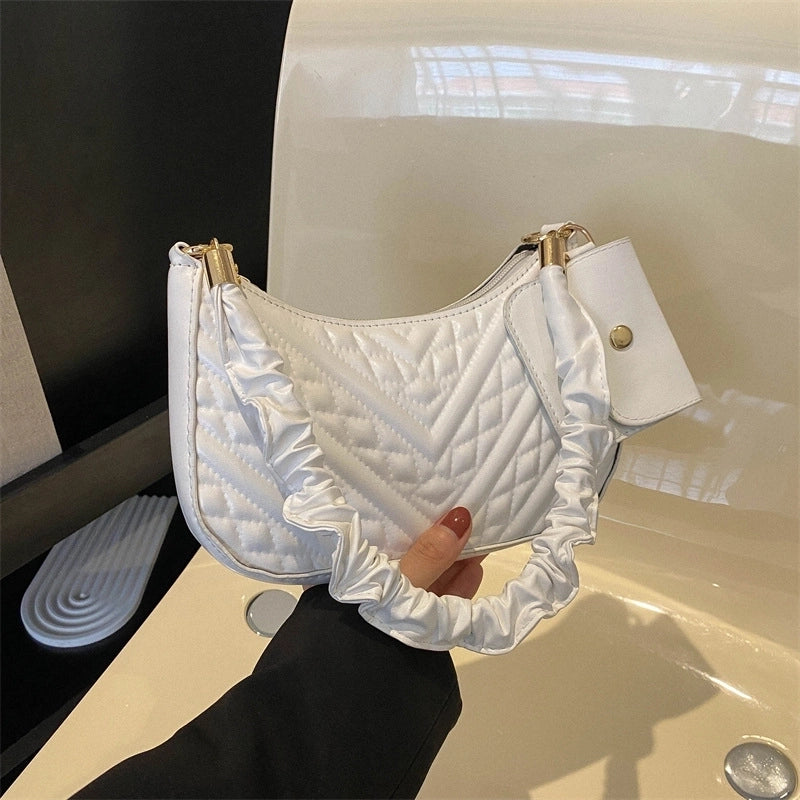 Women's Small All Seasons Pu Leather Streetwear Shoulder Bag Underarm Bag