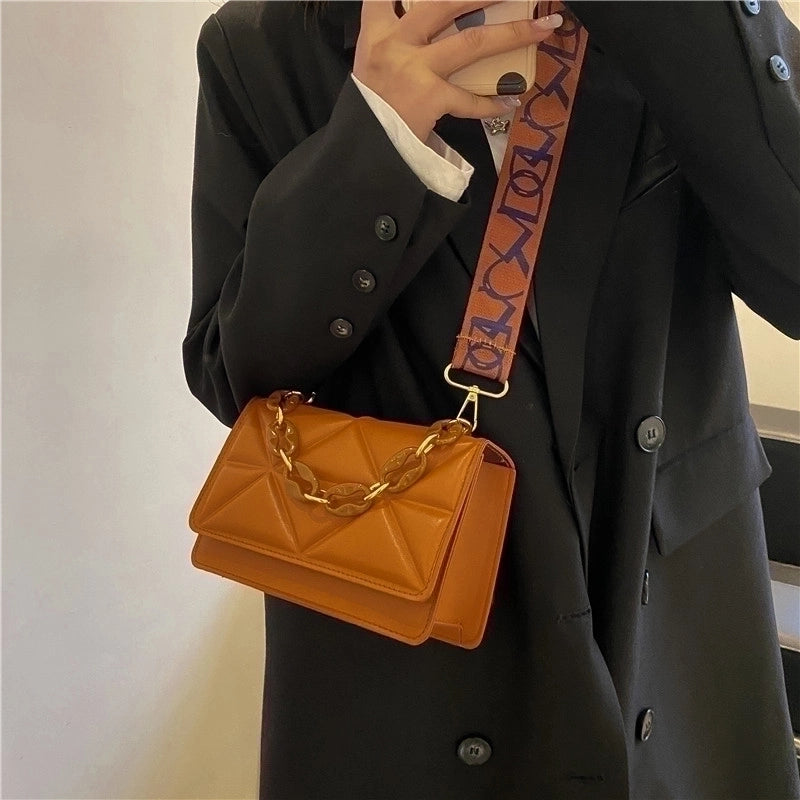 Women's Small Pu Leather Fashion Square Bag