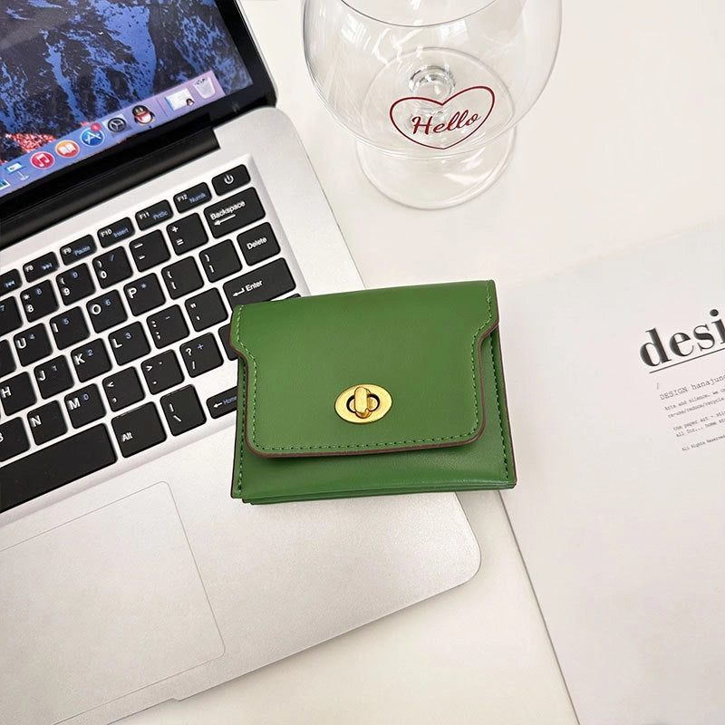 3 Pieces Women's Solid Color Pu Leather Flip Cover Wallets