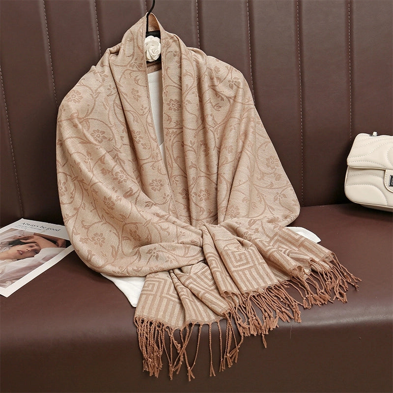 Women's Elegant Basic Solid Color Polyester Shawl