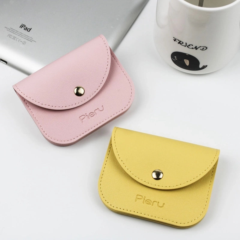 Women's Solid Color Pu Leather Flip Cover Kids Wallets