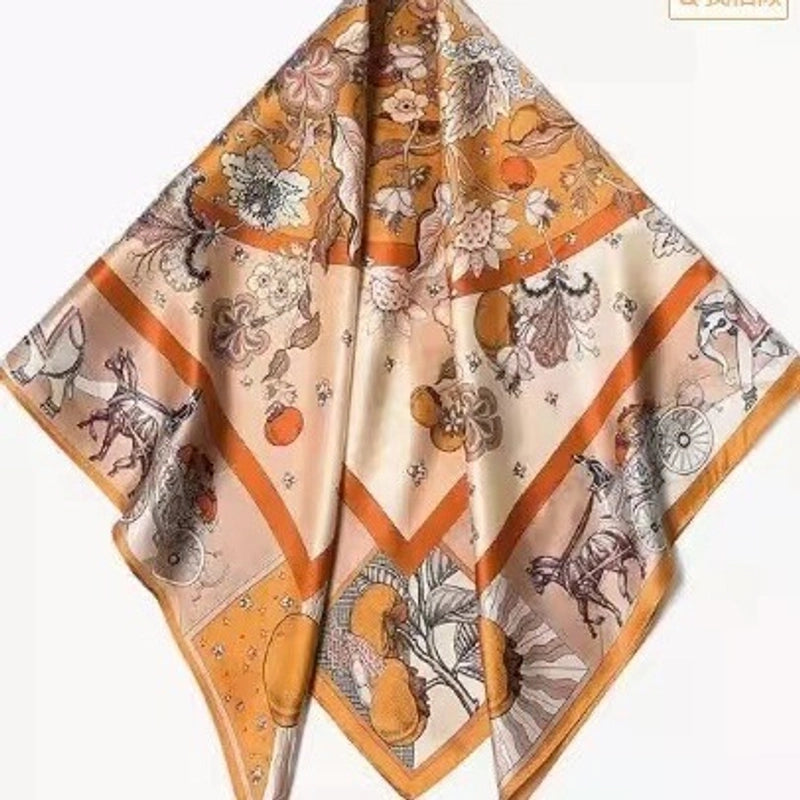 Women's Elegant Printing Silk Silk Scarf