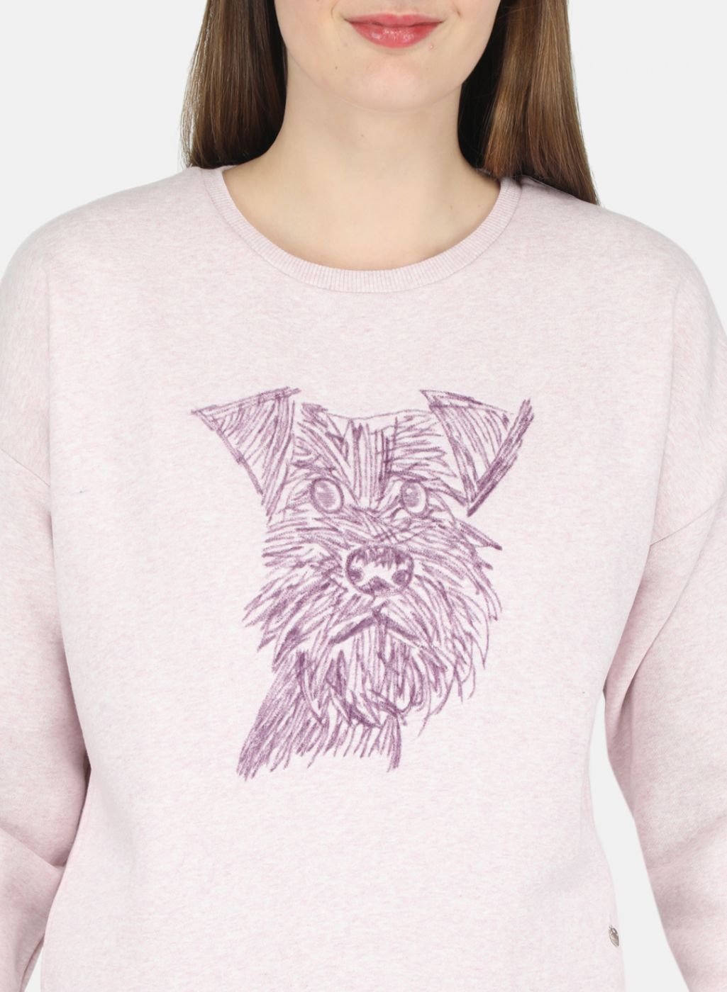 Women Purple Printed Sweatshirt