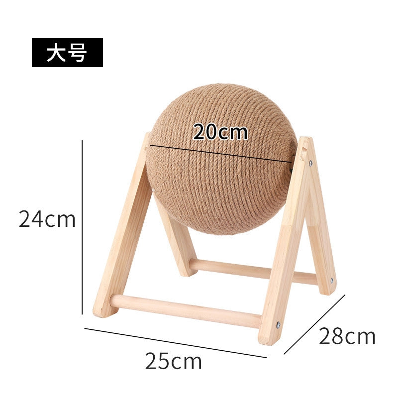 Sisal Ball Cat Catch Ball Cat Toy Ball To Relieve Boredom Self-Hi Cat Claw Grinder Supplies Do Not Drop Debris Vertical Wear-resistant Cat Catch