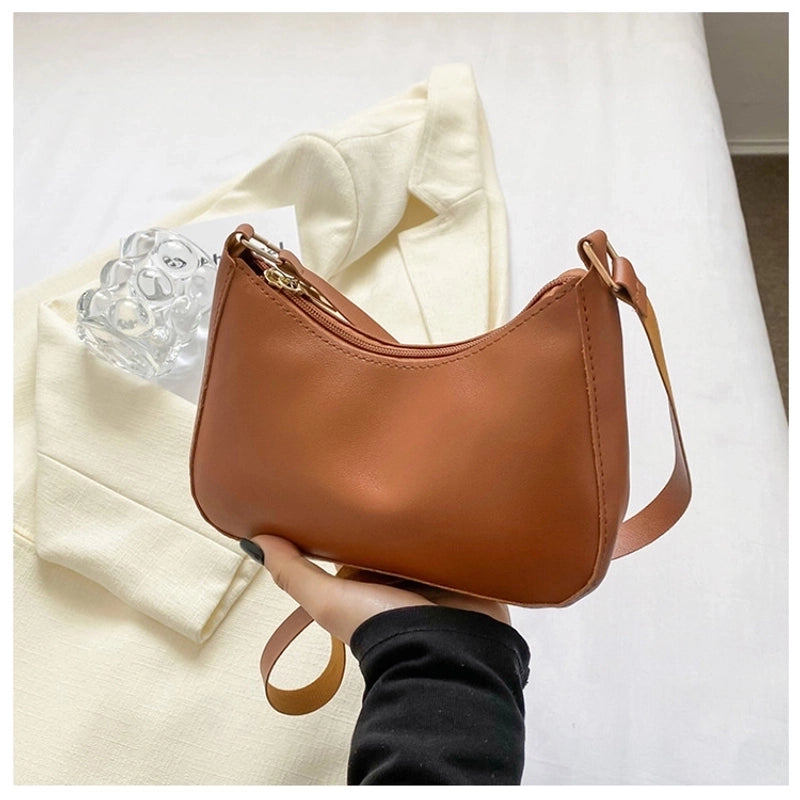 Women's Medium Pu Leather Solid Color Elegant Square Zipper Square Bag
