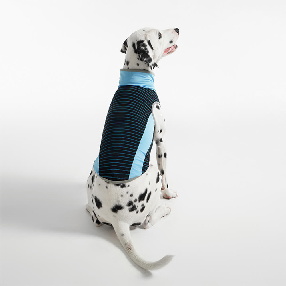 Cooling Ice Silk Striped Colored Breathable Dog Cooling Vest