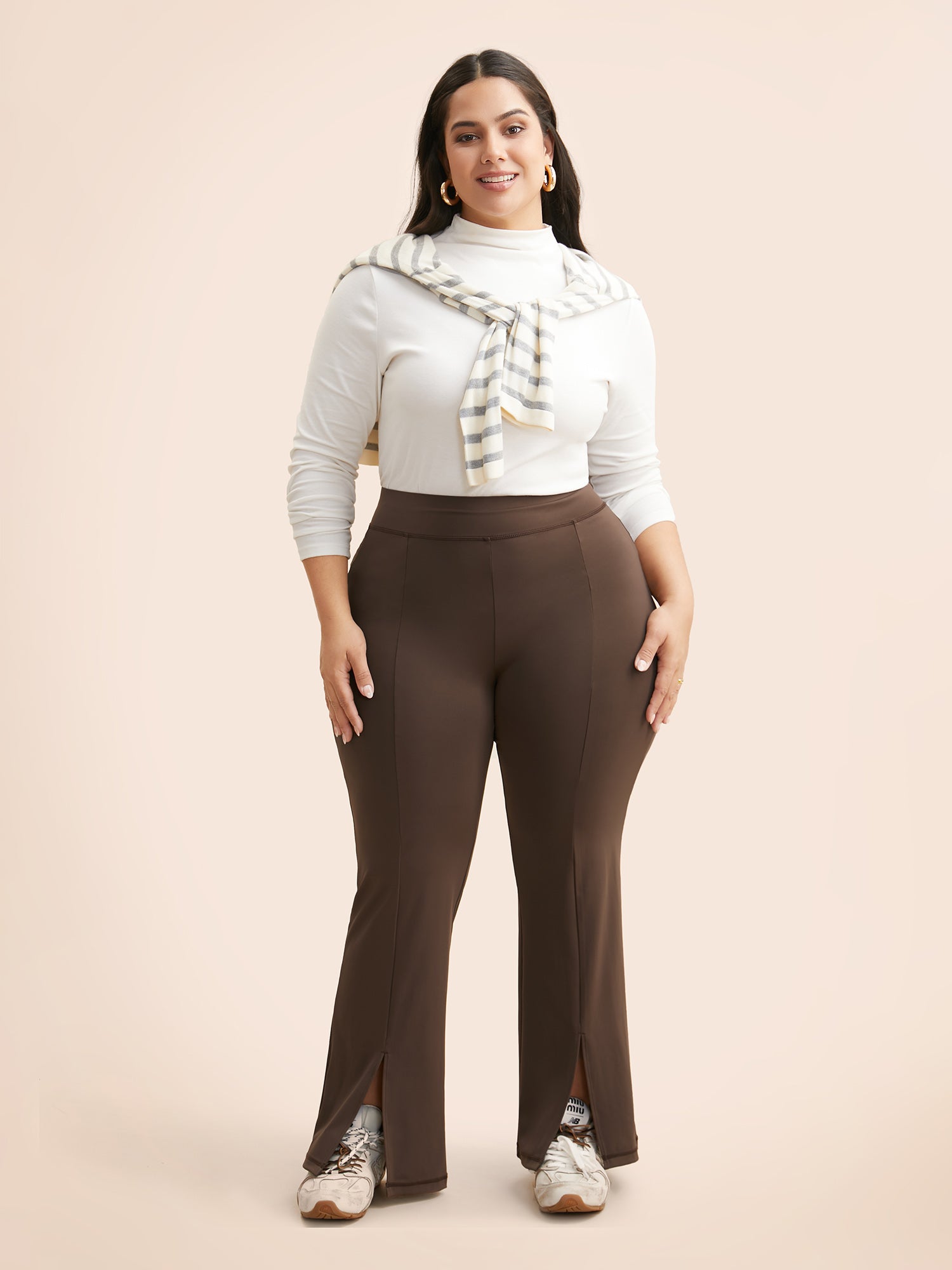 High Stretch Split Hem Bootcut Leggings
