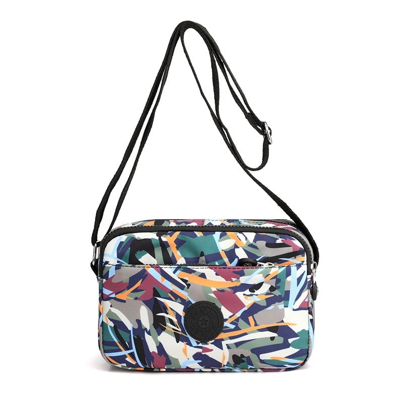 Unisex Oxford Cloth Printing Streetwear Square Zipper Square Bag