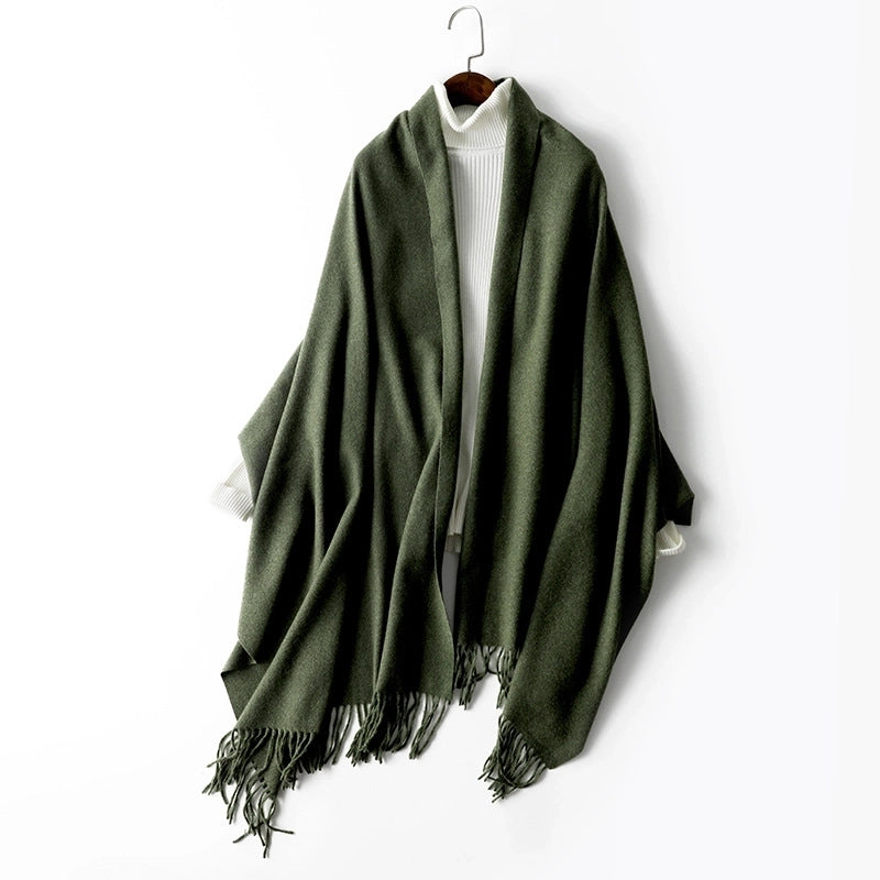 Women's Fashion Solid Color Artificial Wool Polyester Winter Scarves