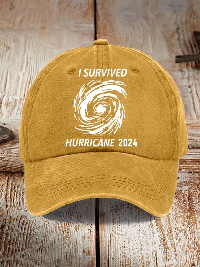 'I Survived Hurricane 2024' print hat