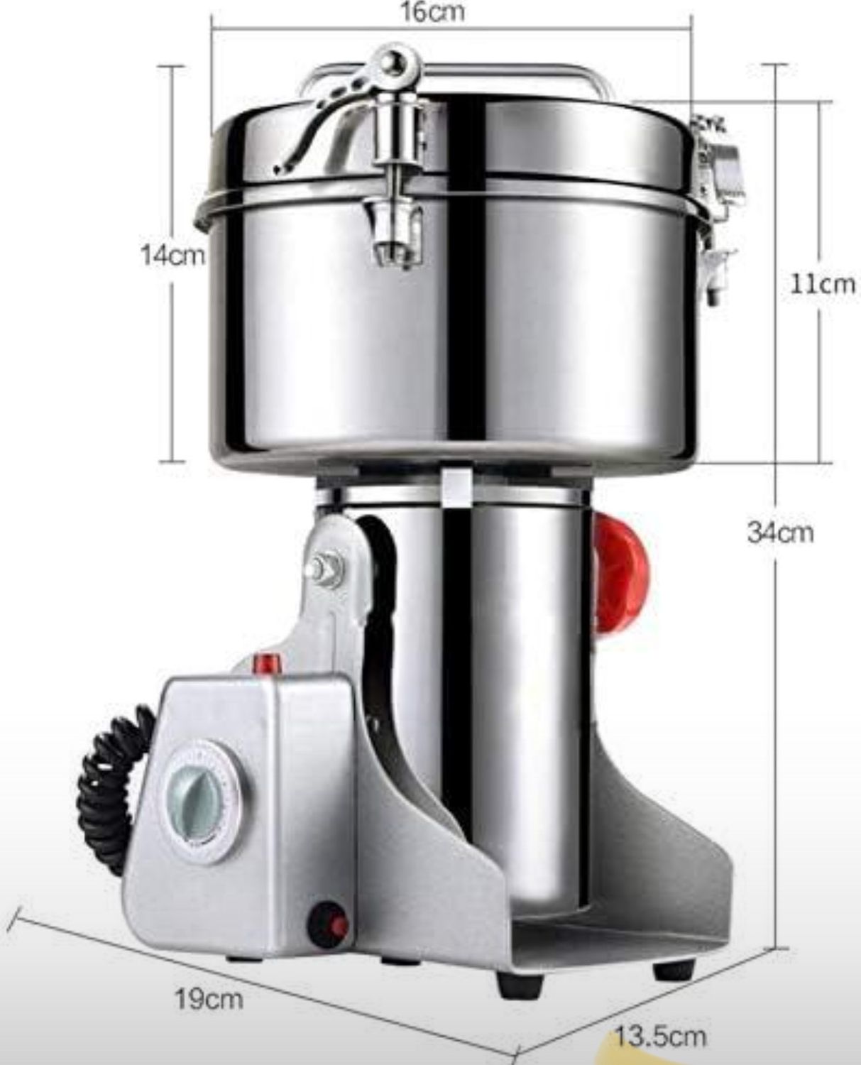 Electric Grain Grinder – High-Speed Stainless Steel Mill for Dry Spices, Grains, Coffee & More