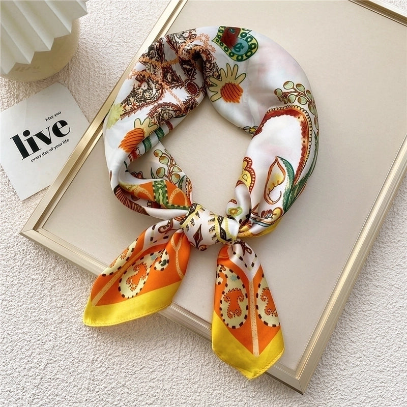 Unisex Sweet Silk Printing Silk Scarf