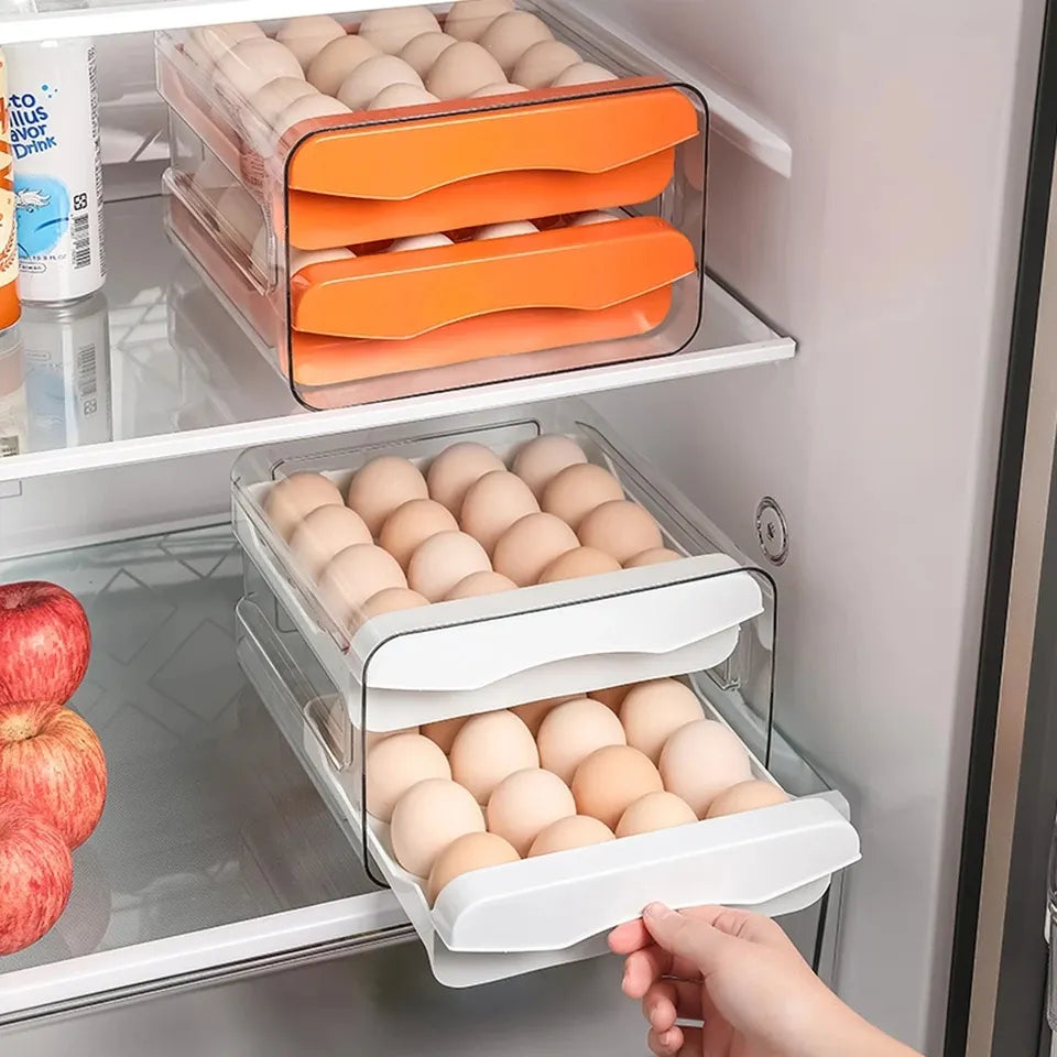 2X LAYERS DRAWER EGG STORAGE BOX