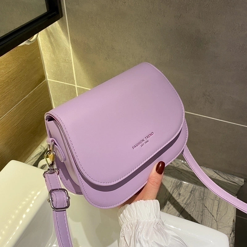 Women's Mini Pu Leather Solid Color Basic Cloud Shape Zipper Shoulder Bag