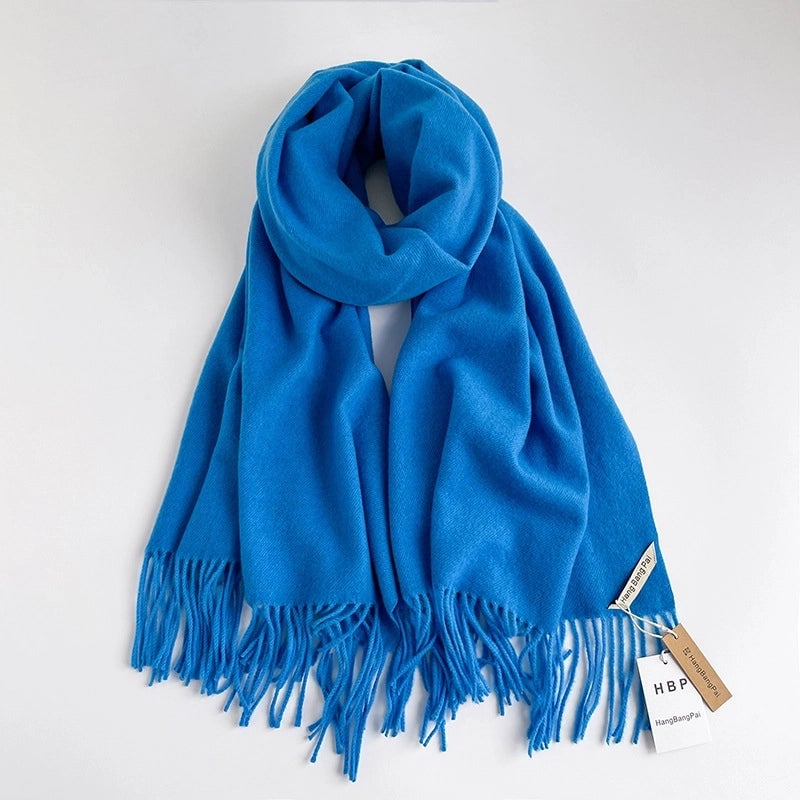 Unisex Casual Basic Solid Color Imitation Cashmere Scarf