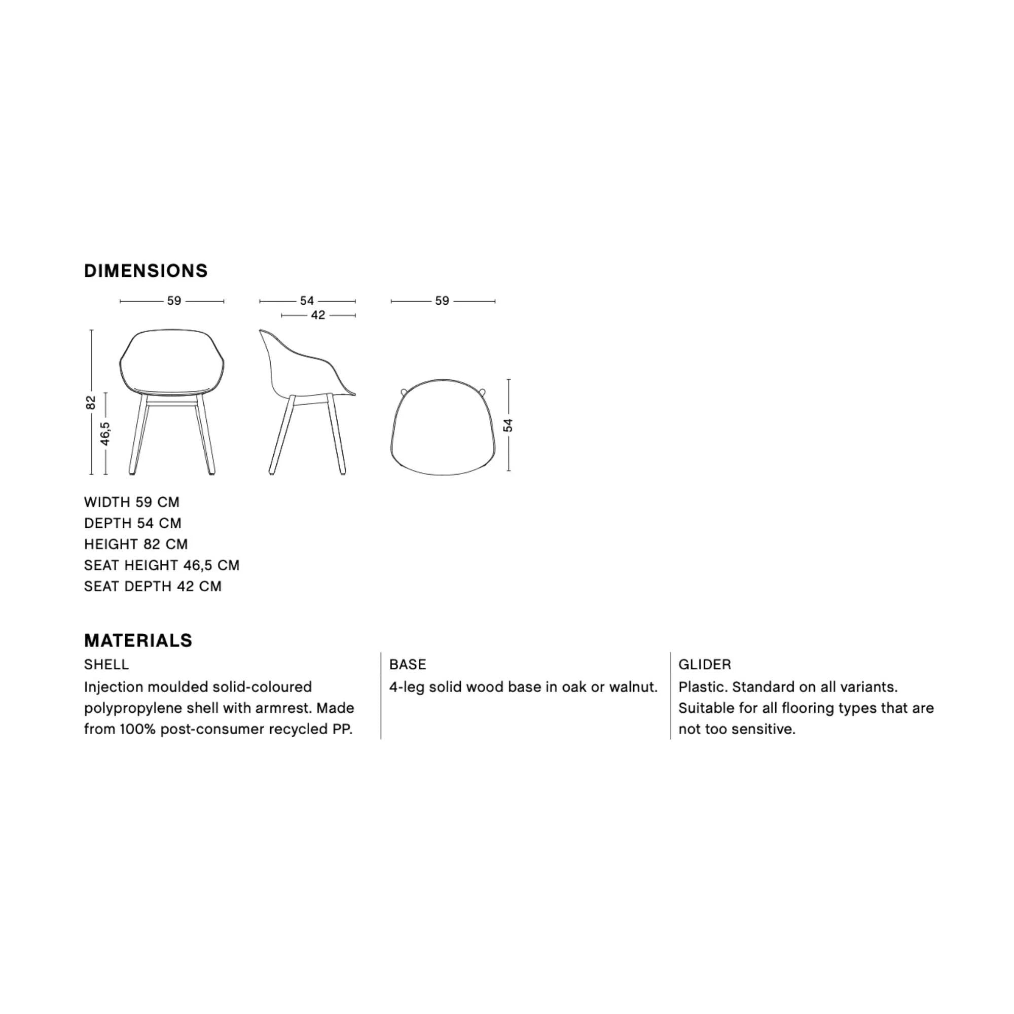 AAC212 About A Chair water-based lacquered oak. Melange Cream 2.0