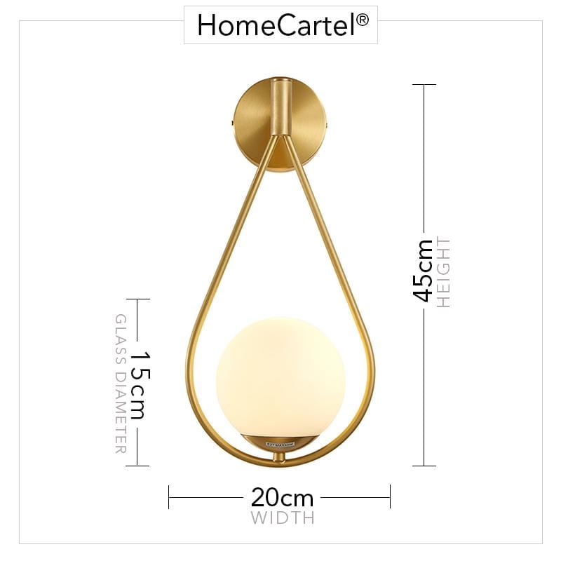 Geeta | Frosted Sphere Modern Wall Lamp