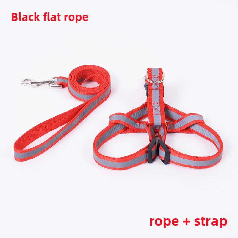 Teddy Bomei VIP Labrador Reflective Dog Chain Dog Rope Pet Traction Rope Chest Strap