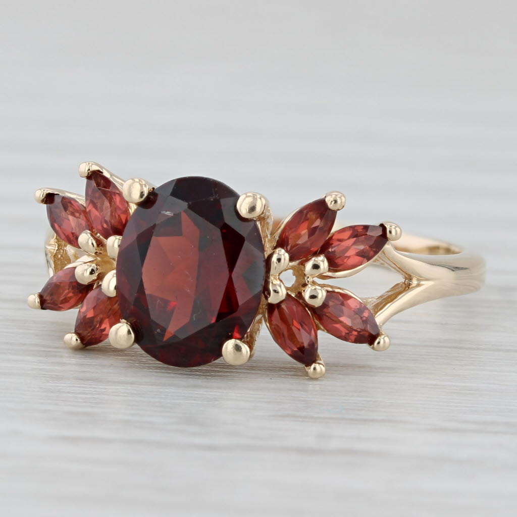 2.68ctw Garnet Ring 10k Yellow Gold Size 9.25