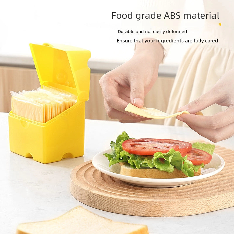 In Stock Kitchen Crisper ABS Flip Cheese Box Refrigerator Crisper Food Snack Packing Cheese Storage Box