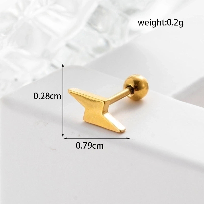 Ear Cartilage Rings & Studs Geometric 316L Stainless Steel  Plating