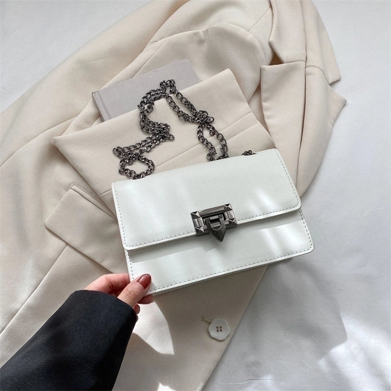 Women's Small All Seasons Pu Leather Vintage Style Shoulder Bag Chain Bag