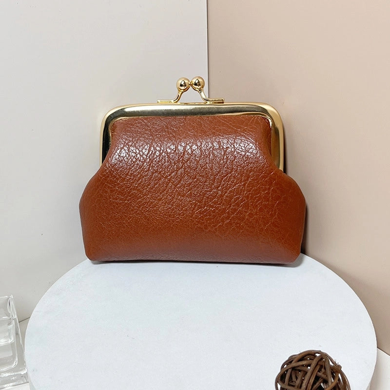 Women's Solid Color Polyester Lock Clasp Coin Purses