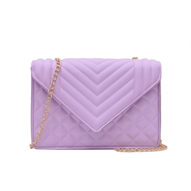 Women's Small Pu Leather Solid Color Streetwear Square Flip Cover Crossbody Bag