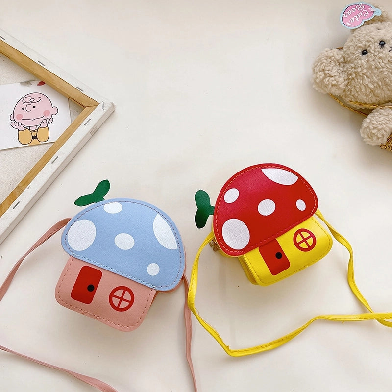 Girl's Pu Leather Cute Square Bag