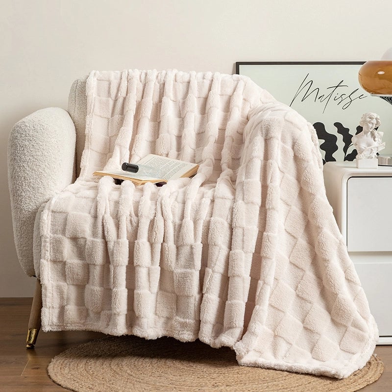 Casual Solid Color Comfortable Cotton Velvet Blanket Bedding