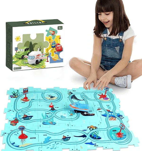 🎅Xmas Hot Sales - 49% OFF🔥Children's Educational Puzzle Track Car Play Set