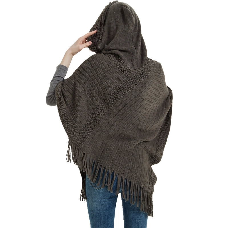 Women's Streetwear Solid Color Acrylic Tassel Shawl