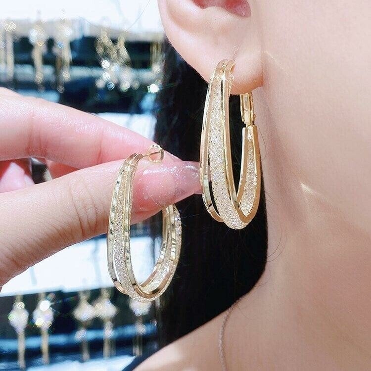 Pendientes ovalados de moda(Compra 2 y obtén el envío gratis)