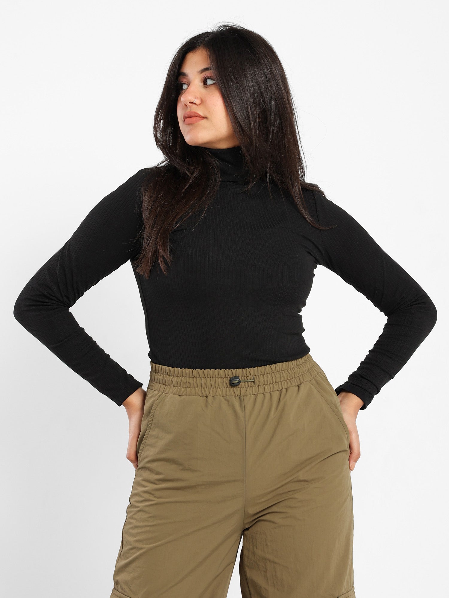 Turtle Neck Long Sleeves Top