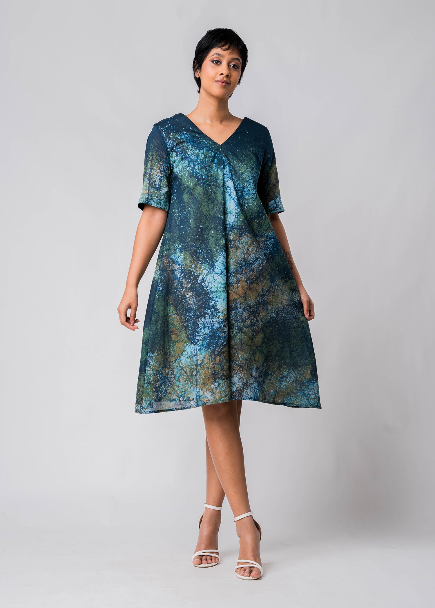 Batik Flare Dress