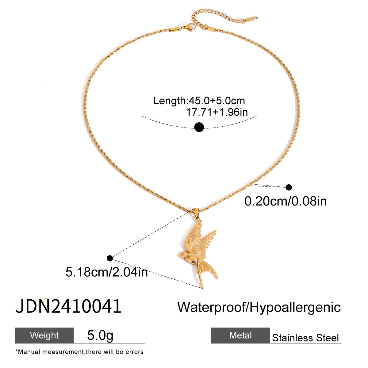 Jie Ding Cross Titanium Steel Necklace Jewelry Pendant Stainless Steel