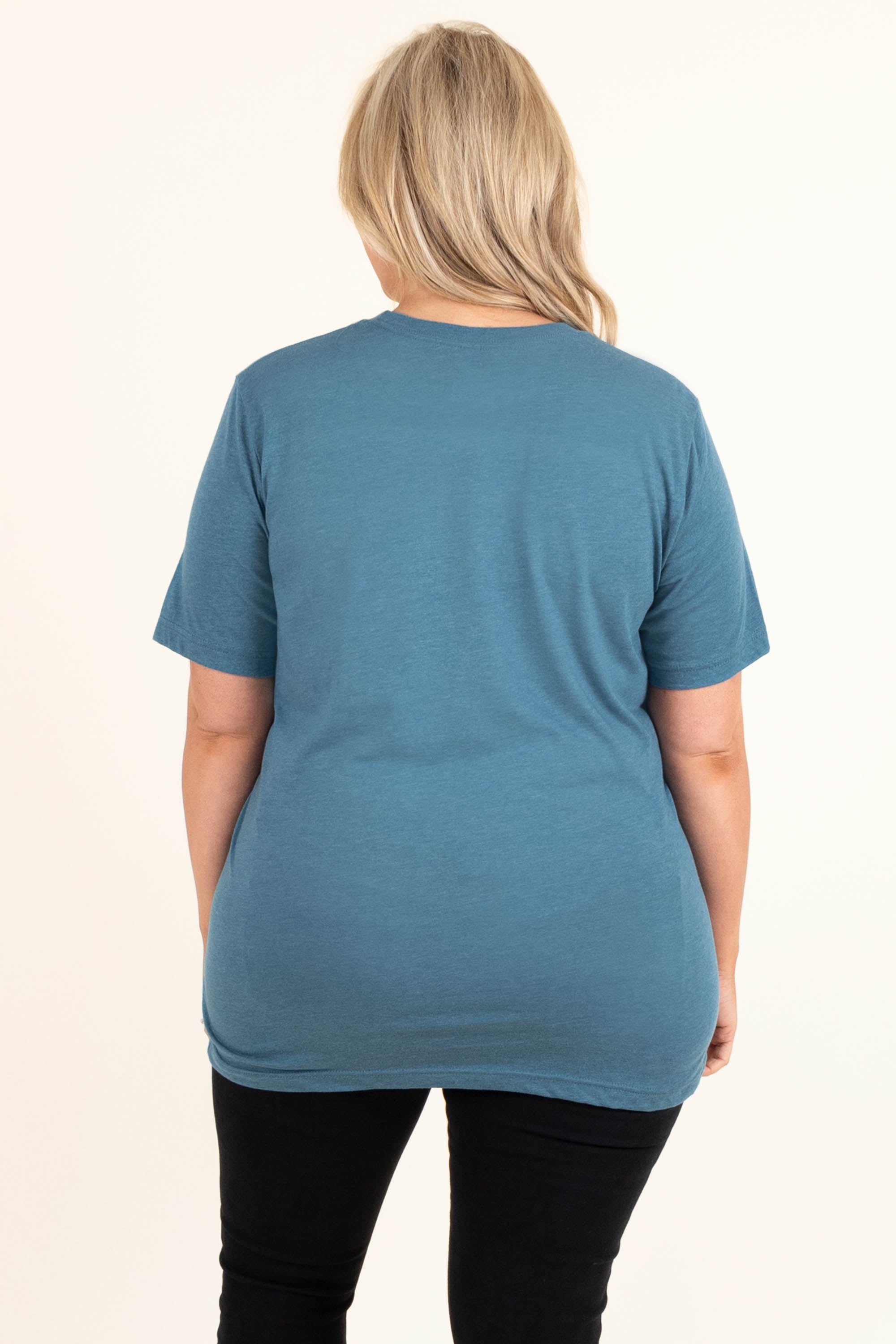 Exploring Nature Tee. Heather Deep Teal