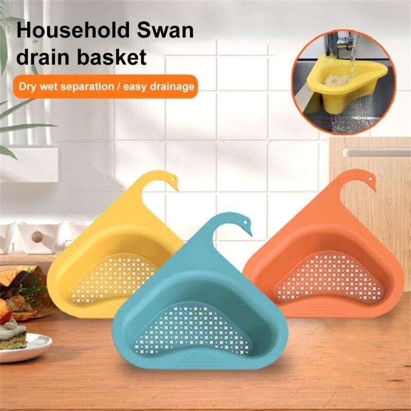 🎉 New Year Promotion-Buy 1 Get 1 Free 🎉 -Kitchen Sink Drain Basket Swan Drain Rack