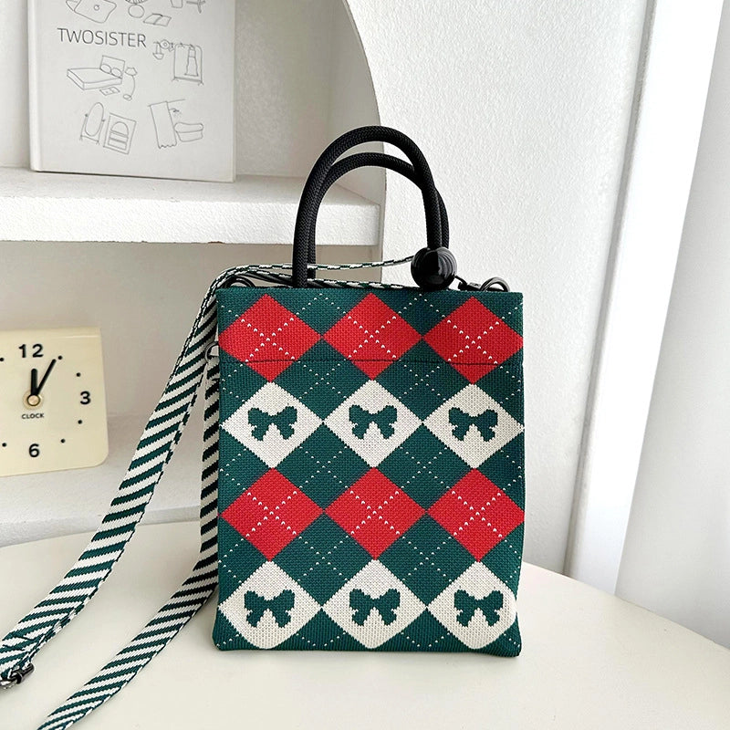 Women's Medium Polyester Butterfly Streetwear Square Magnetic Buckle Handbag