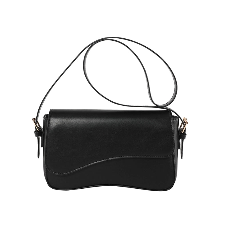 Women's Pu Leather Solid Color Streetwear Square Magnetic Buckle Shoulder Bag Crossbody Bag