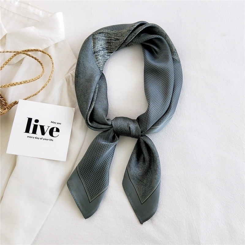 Fashion Square Silk Thin Scarf