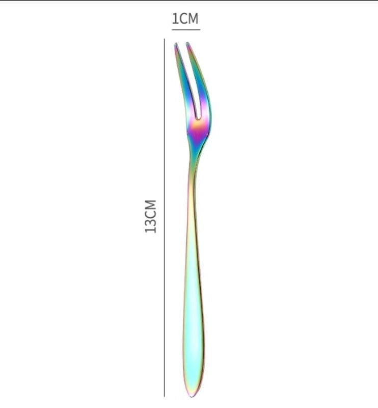 Casual Solid Color Stainless Steel Fruit Fork