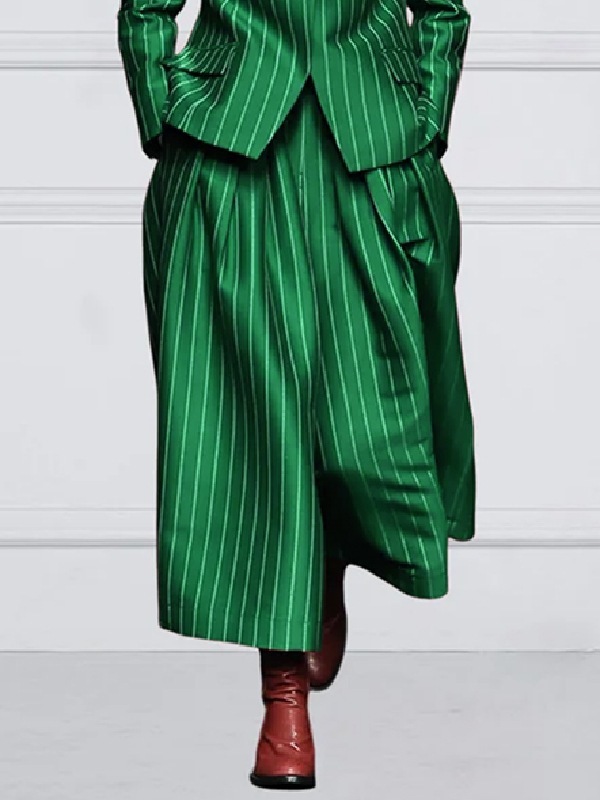 Loose Wide Leg Striped Casual Pants Bottoms Trousers