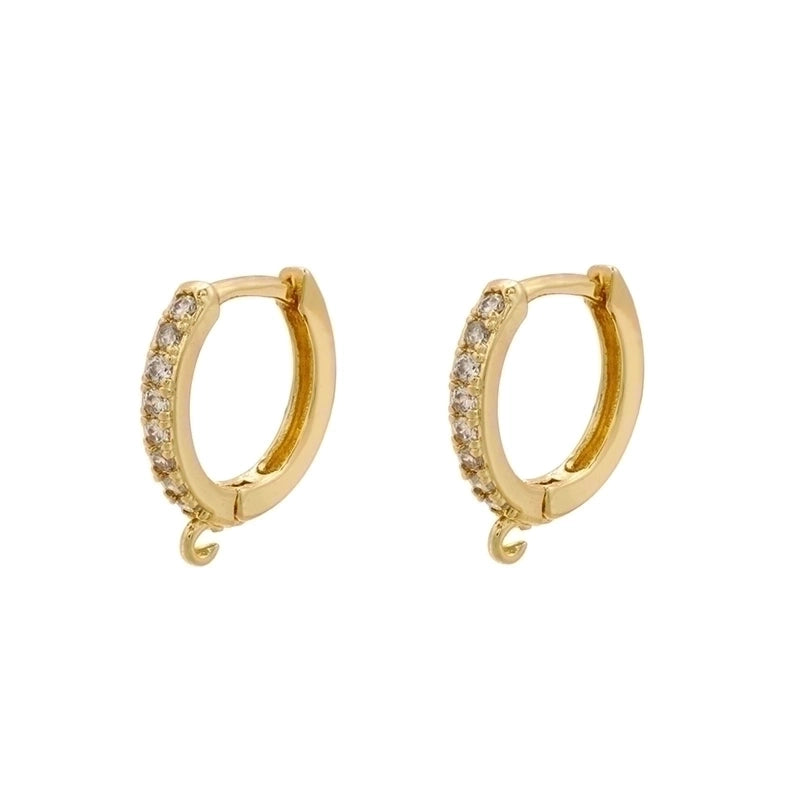 1 Pair Ig Style Minimalist Circle Plating Inlay Copper Zircon 18k Gold Plated Hoop Earrings