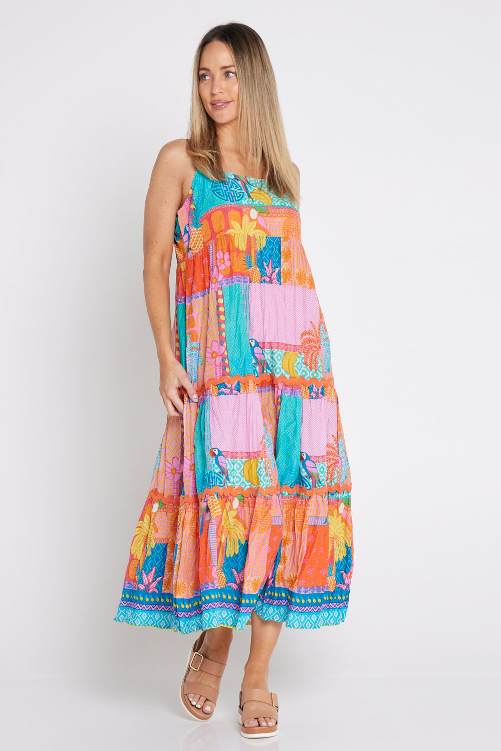 Luna Cotton Maxi Dress - Candy