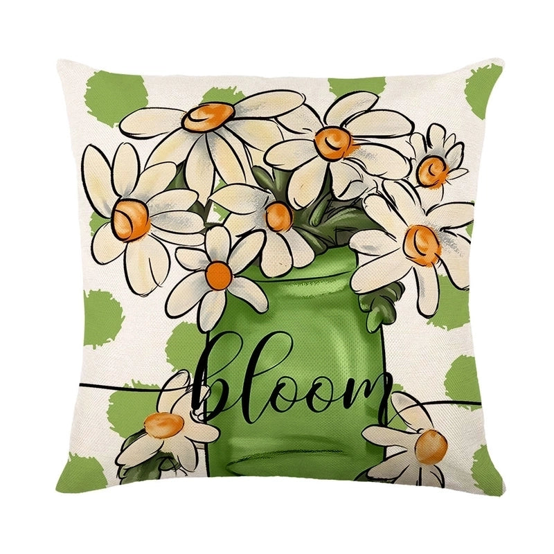 Vacation Minimalist Color Block Linen Pillow Cases
