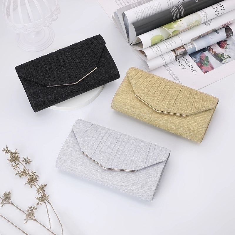 Women's Pu Leather Solid Color Elegant Lock Clasp Evening Bag